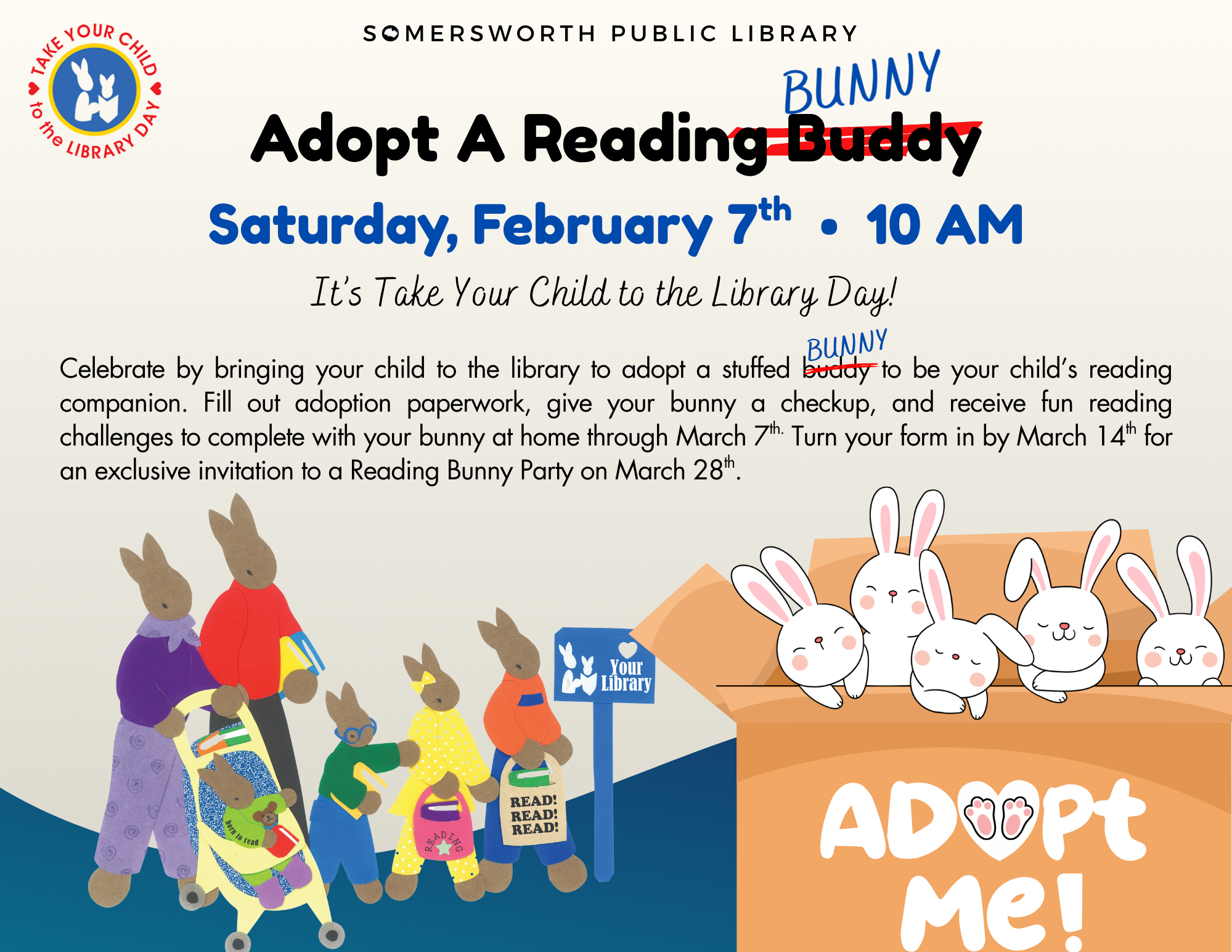 Adopt a Reading Bunny - Somersworth Ready Together (Granite United Way)